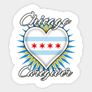 Chicago Caregiver (white font) Sticker